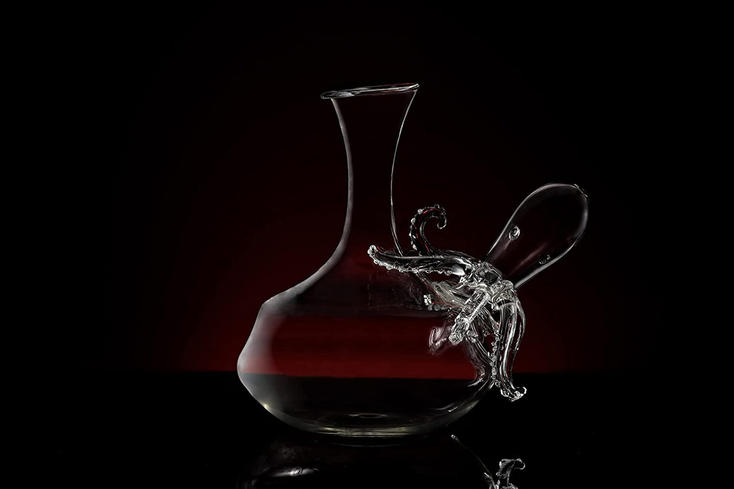 Octopus Tentacle Glass Decanter Handcrafted Decorative for Wine or Whiskey Antique Bronze Finish Statue and Glass Decanter Set 1000 ml, Extraordinary Detail, Kraken Sea - The Wine Savant-5