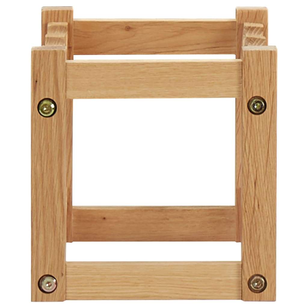vidaXL Wine Rack for 6/12 Bottles Solid Oak Wood Holder Storage Freestanding-2