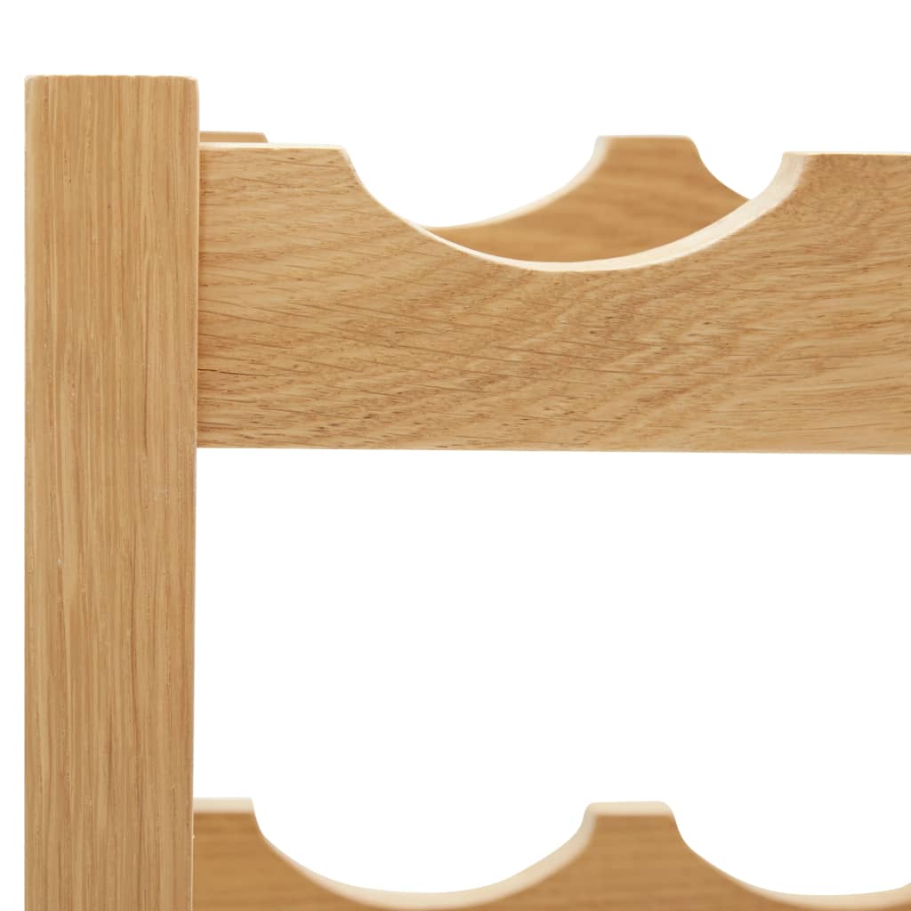 vidaXL Wine Rack for 6/12 Bottles Solid Oak Wood Holder Storage Freestanding-3