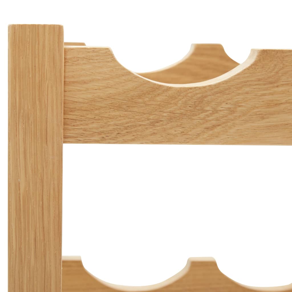 vidaXL Wine Rack for 6/12 Bottles Solid Oak Wood Holder Storage Freestanding-8