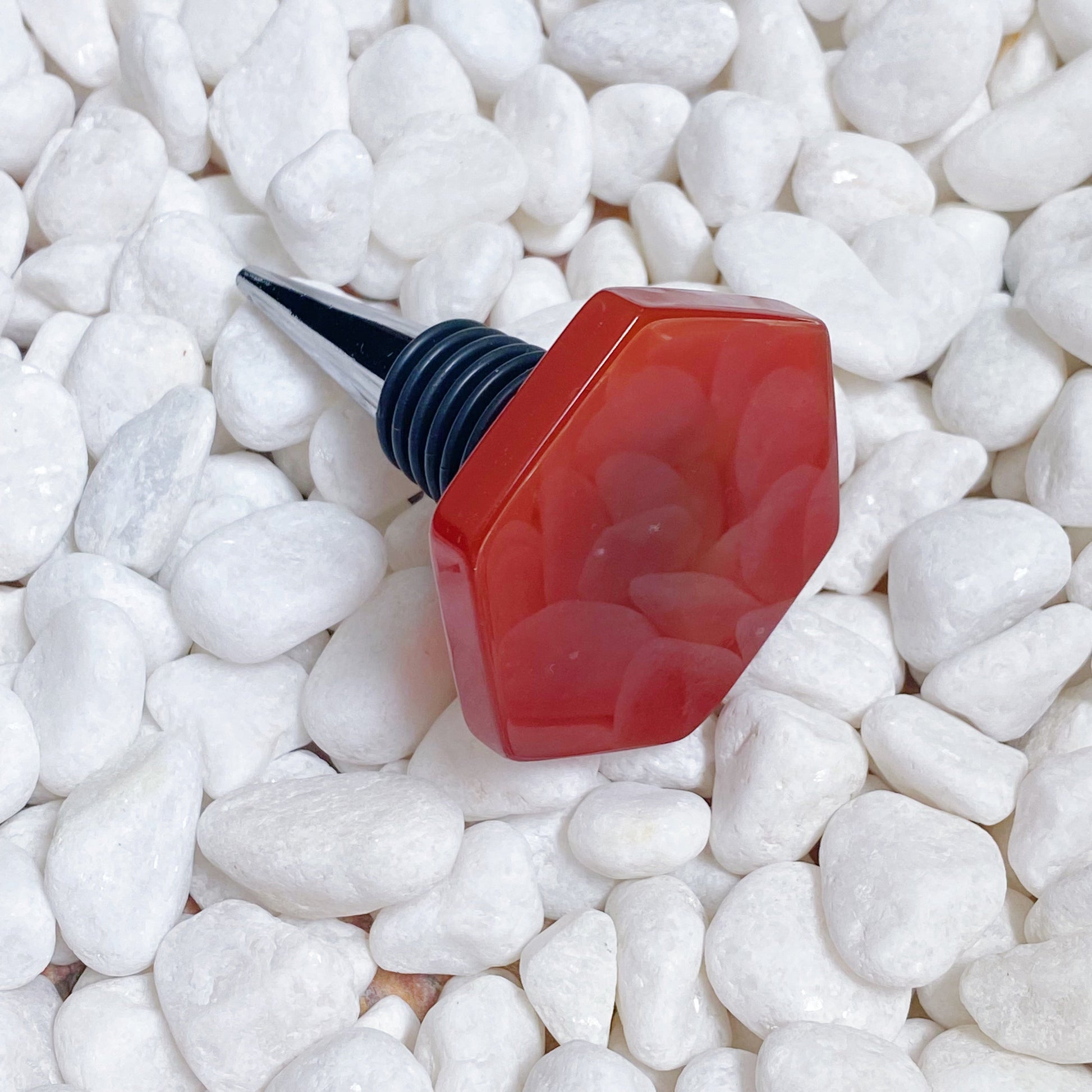 Soho Lounge Hexagon Stone Wine Stopper-8