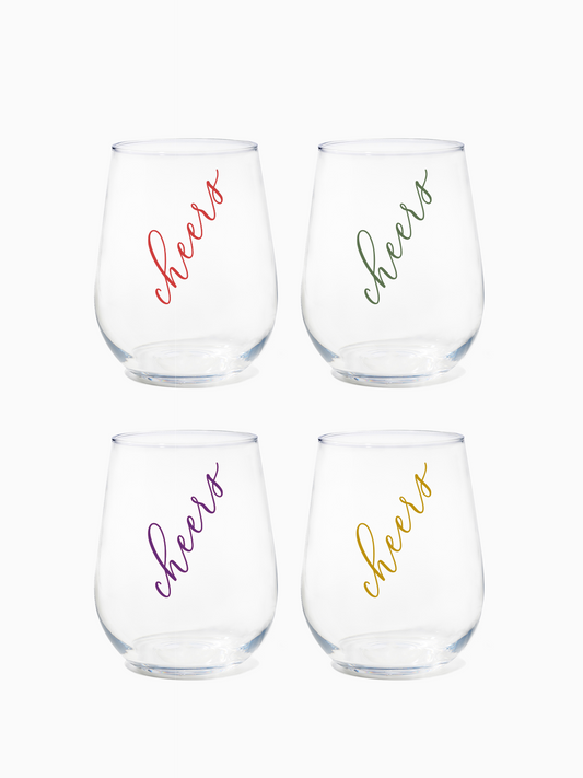 Classic Cheers (Color) - RESERVE 16oz Stemless Wine Tritan™ Copolyester Glass-0