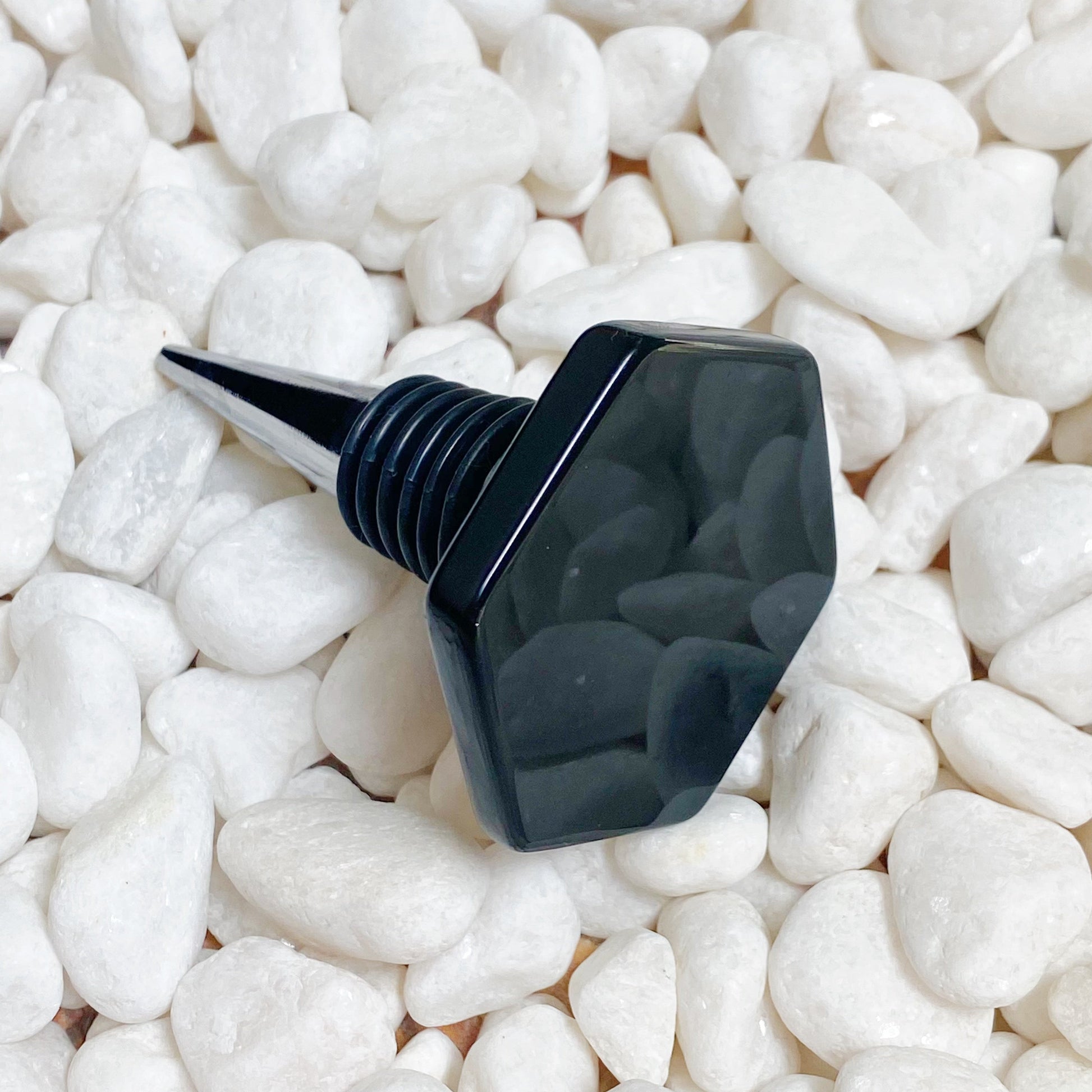 Soho Lounge Hexagon Stone Wine Stopper-2