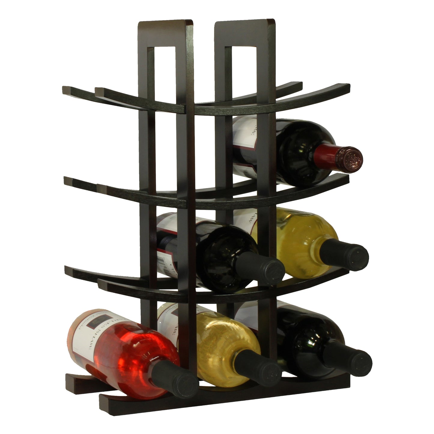 Oceanstar 12-Bottle Dark Espresso Bamboo Wine Rack WR1132-4