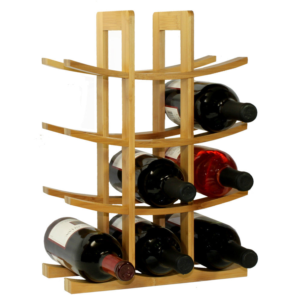 Oceanstar 12-Bottle Natural Bamboo Wine Rack WR1149-5