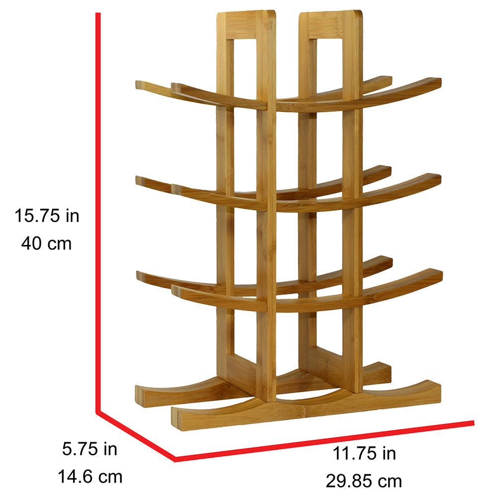 Oceanstar 12-Bottle Natural Bamboo Wine Rack WR1149-8