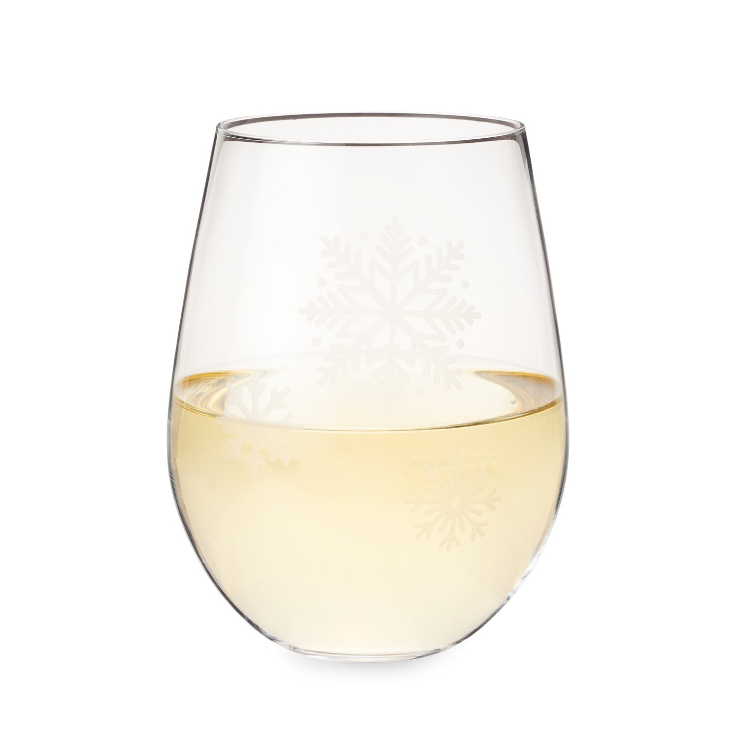 Scattered Snowflakes Stemless Wine Glass by Twine®-0