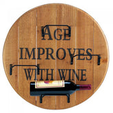 Age Improves With Wine Round Wood Wine Rack-0