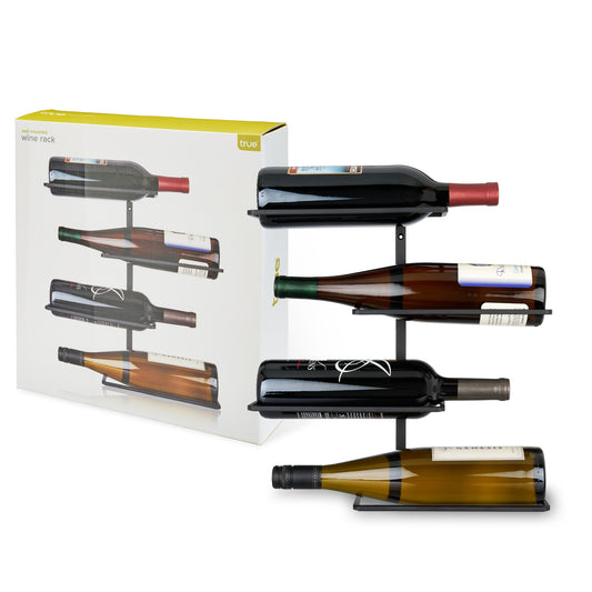 Four Bottle Wall Mounted Wine Rack by True-0