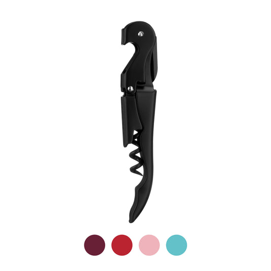 Truetap™: Double-Hinged Corkscrew in Matte Black with Black-0