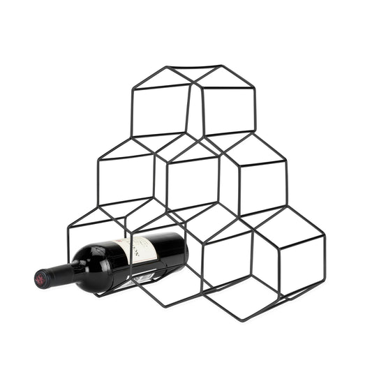 Gunmetal Geo Counter Top Wine Rack by Viski®-0