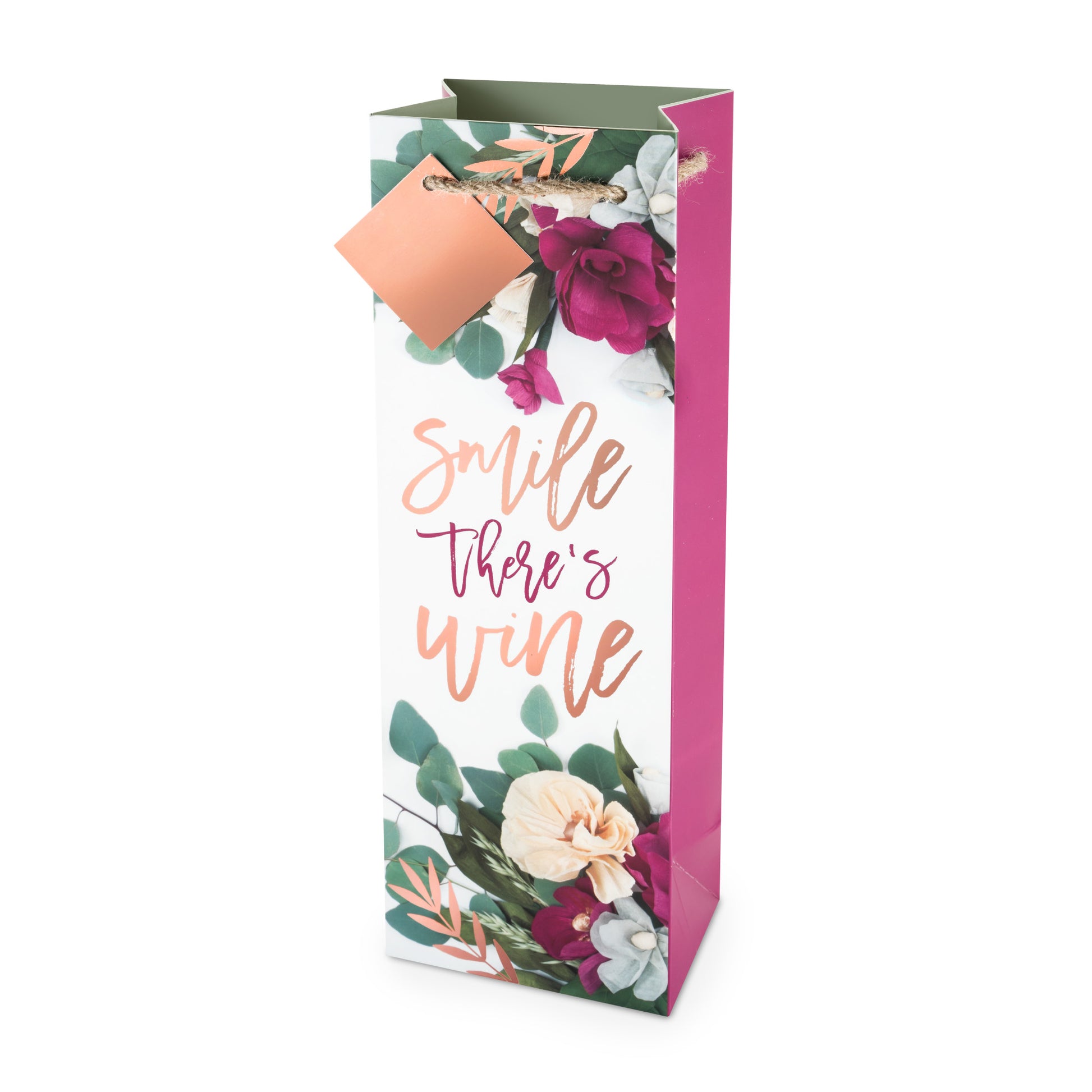 Smile There's Wine 750 ml Bag by Cakewalk-0